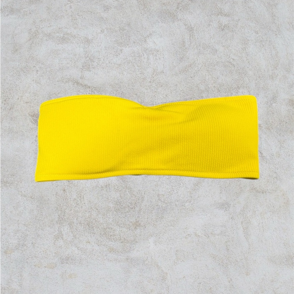 Yellow Bandeau Bikini Top